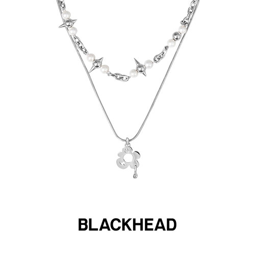 BLACKHEAD情侣花朵双层项链