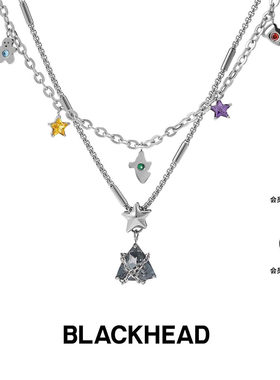 【颜人中同款】BLACKHEAD/黑头圣诞述系列圣诞树吊坠项链叠戴设计