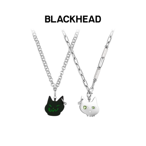 BLACKHEAD猫咪吊坠情侣款项链