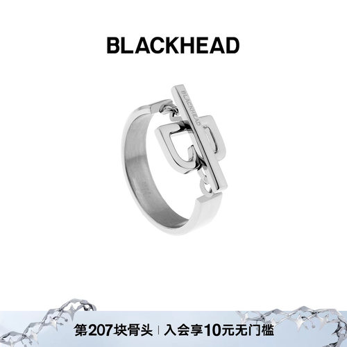 【余景天同款】BLACKHEAD/黑头字母戒指冷淡简约指环情侣520