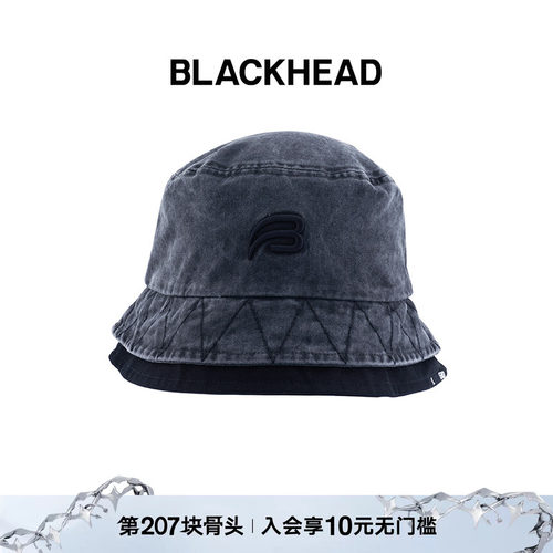 blackhead黑头渔夫帽男春季刺绣