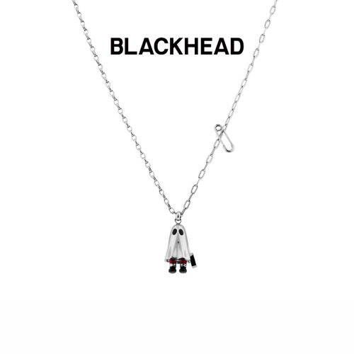 情侣项链blackhead吊坠甜酷