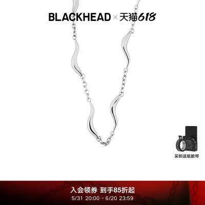 blackhead钛钢波浪形项链男女