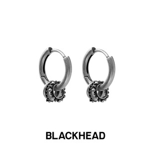 BLACKHEAD/黑头S925银锆石小圈耳环个性简约别致原创设计