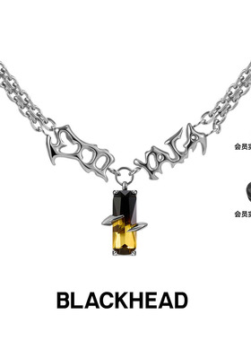 【范丞丞同款】BLACKHEAD/黑头黑胶浪潮系列斯迪亚季渐变项链原创