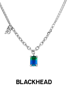 blackhead蛇牙镶嵌渐变吊坠项链