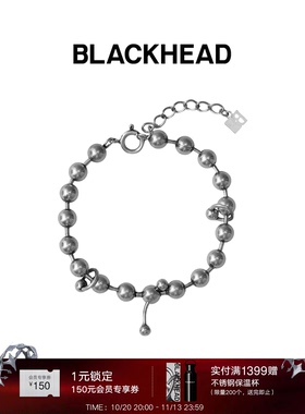 BLACKHEAD/黑头S925银穿刺圆珠手链简约原创设计女新款秋冬百搭