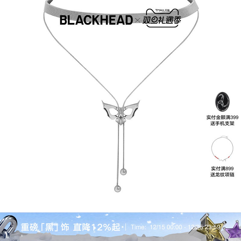 蝴蝶项链chokerblackhead女生