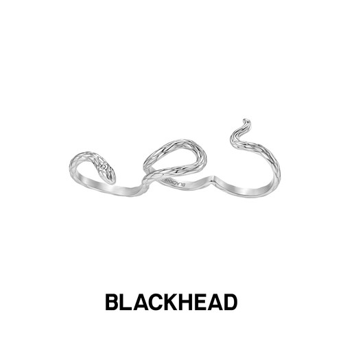 BLACKHEAD叁蛇缠绕三指戒