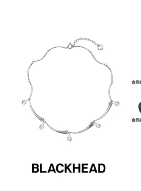 BLACKHEAD/黑头出逃舞会系列花瓣吊坠拼接项链个性简约原创设计新