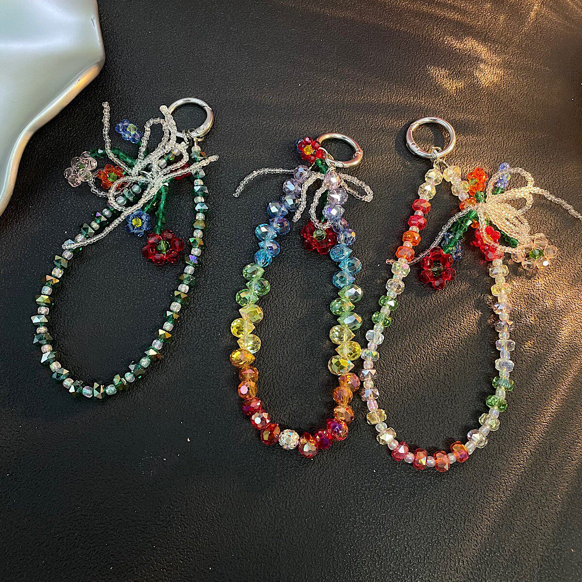 小众韩系ins琉璃花链 高颜值流苏配饰短款箱包车前镜挂件挂绳