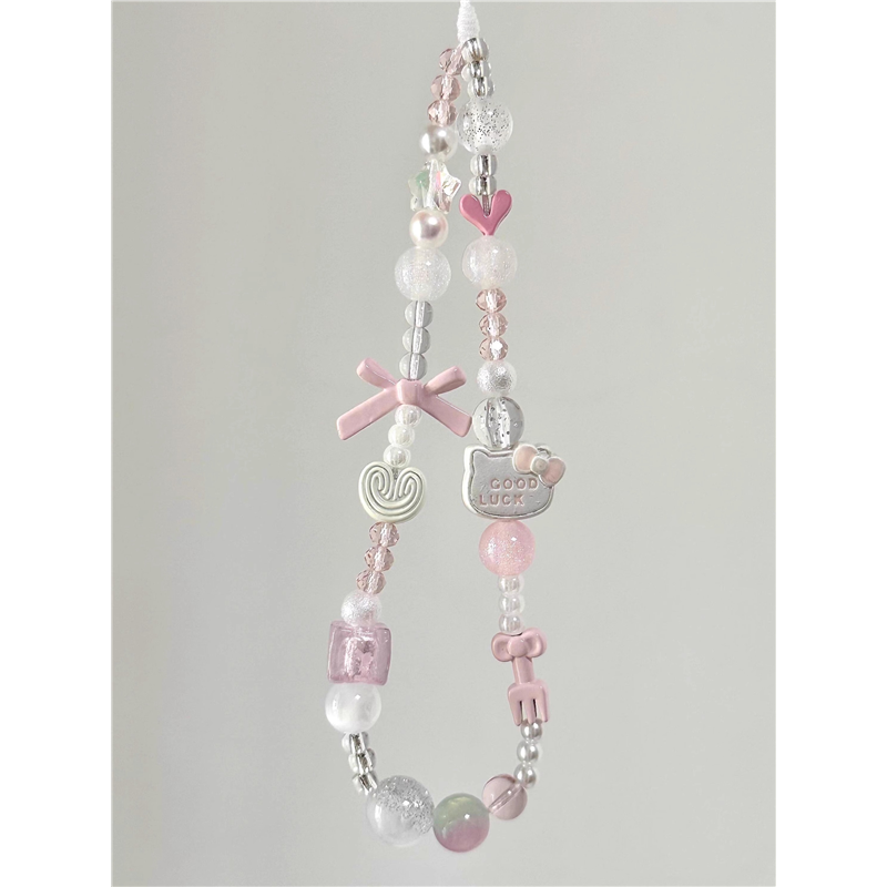 hellokitty链可爱女款挂绳卡通蝴蝶结粉色系女款cdd防丢