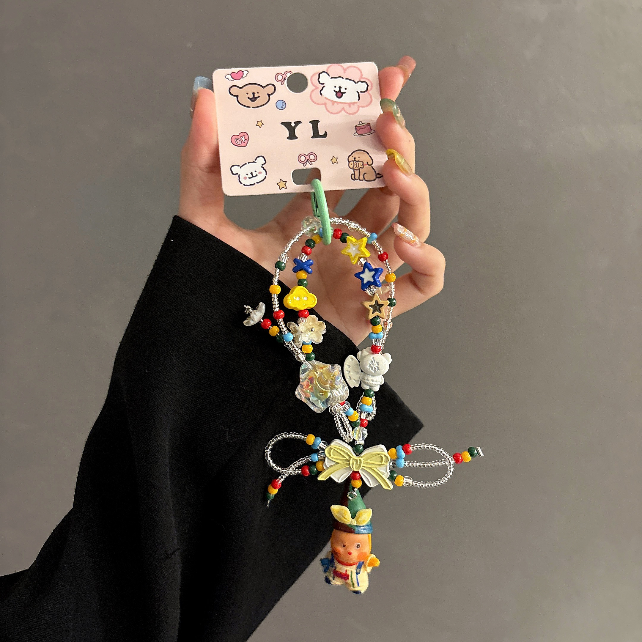 星星人改娃萌粒手机链水杯链ccd挂链包手机壳挂件钥匙扣手车挂