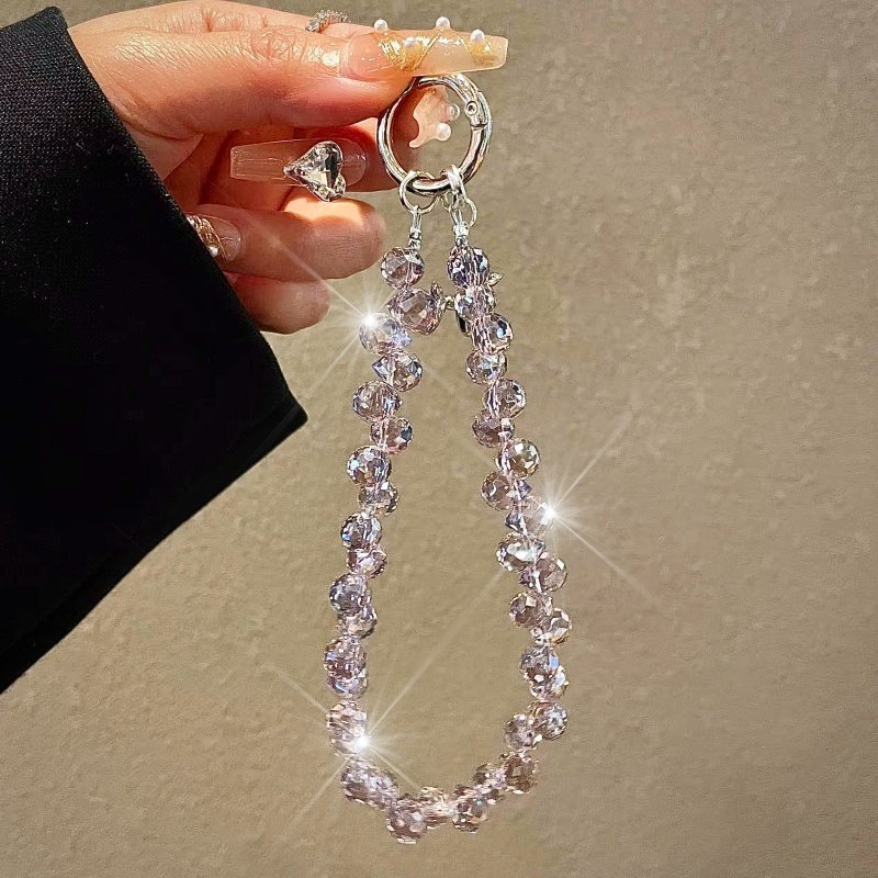 原创水晶链高级感挂绳简约手提链手腕短绳挂饰挂链女挂件