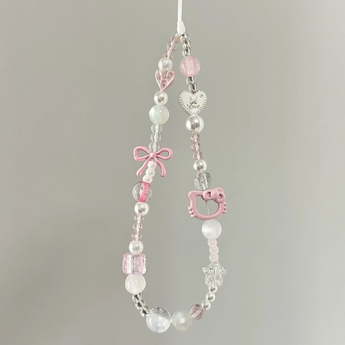 kitty猫蝴蝶结链短款挂绳女款可爱ccd相机挂链新款拍立得挂件高级