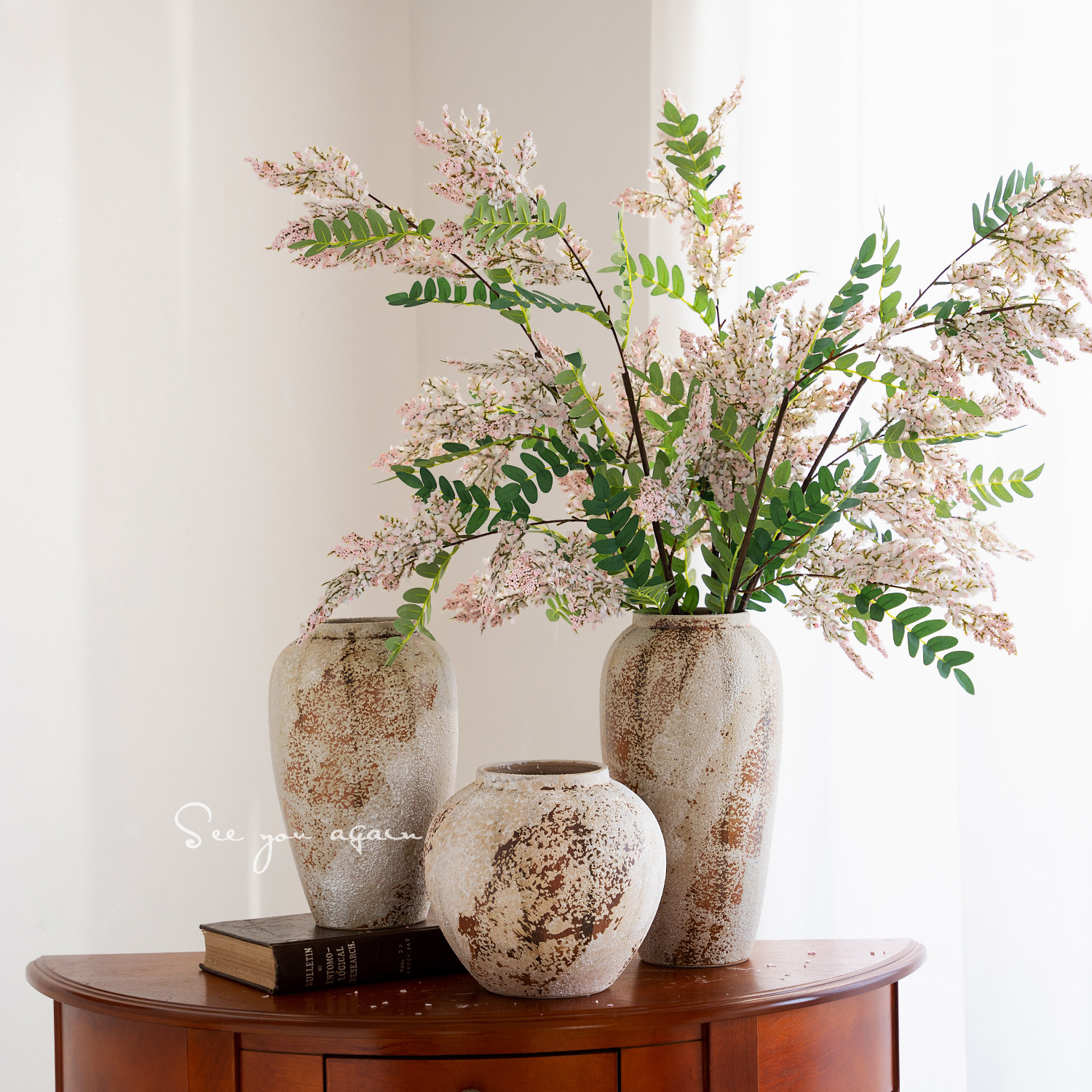 法式复古新中式陶瓷花瓶摆件客厅插花中古风高级感水培器皿装饰品,家居饰品,花瓶,淘宝优惠券,粉丝福利购,淘宝优惠卷