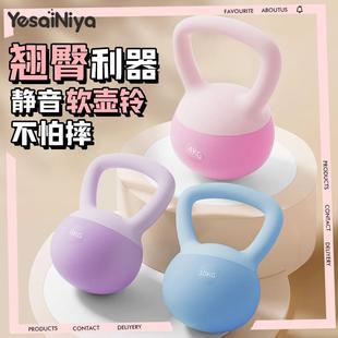 软壶铃女士健身家用提壶哑铃胡玲摇摆练翘臀神器力量训练器材