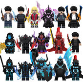 动漫我独自升级程肖宇贝尔伯利昂人仔拼装 模型摆件第三方积木玩具