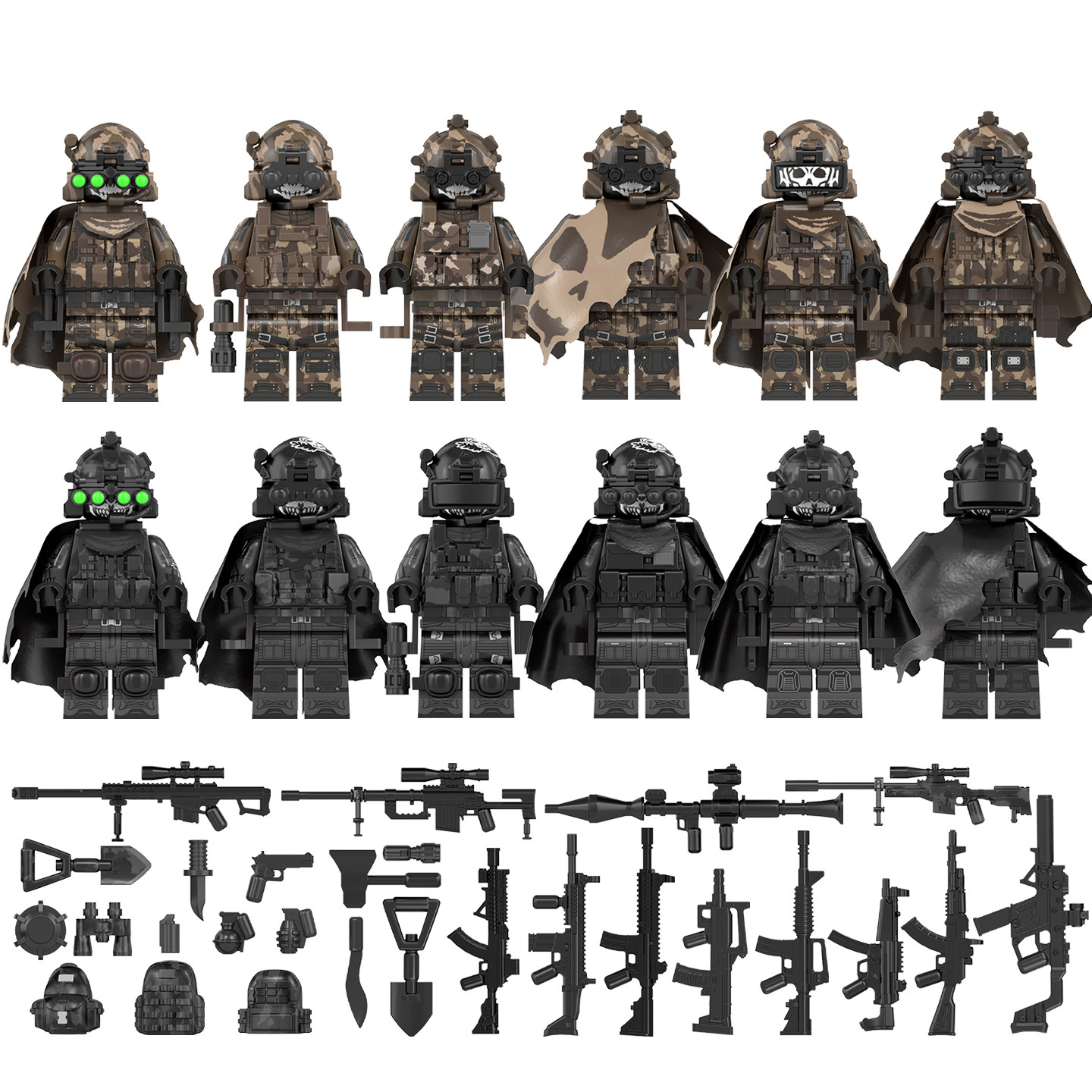 特种兵军事系列积木人仔玩具图片