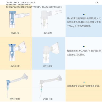 GINA吉纳QW15型气动雾化吸入器家用婴幼儿童医院同款成人雾化面罩