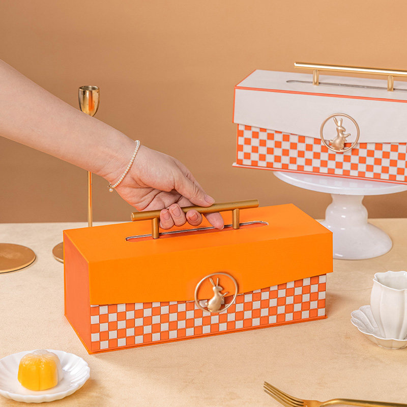 月饼包装盒中秋礼盒6枚装空盒子批发2023新款手提创意礼盒