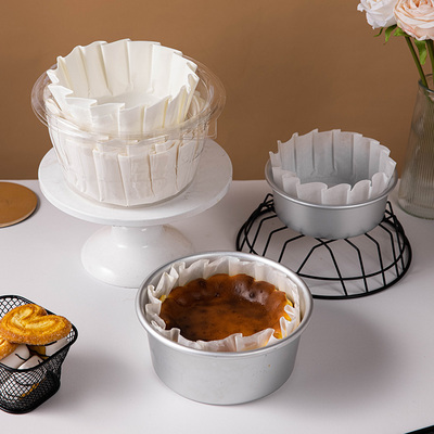 巴斯克油纸纸托免折蛋糕盒模具