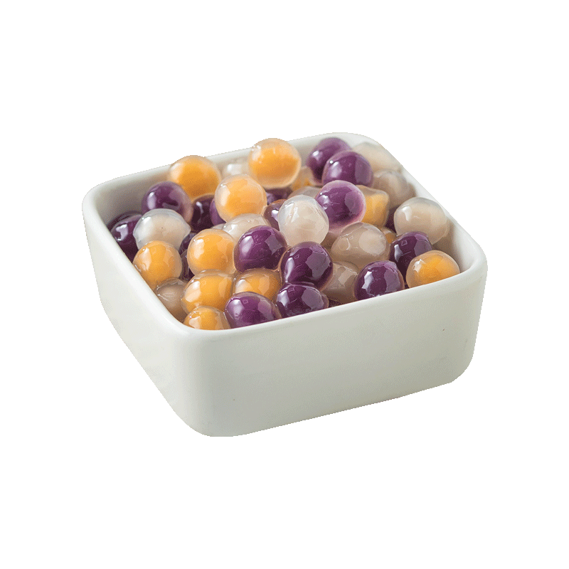 三色包心龙珠珍珠粉圆夹心芋圆丸子红豆奶茶店专用原材料小料配料