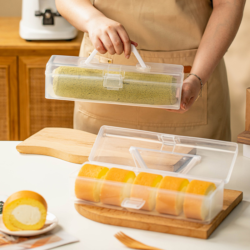 手提盒食品级重复使用保鲜蛋糕卷