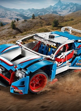 科技系列拉力赛车42077儿童拼装模型中国积木男孩玩具礼物20077