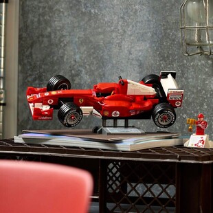中国积木超级赛车法拉力F1 2004与迈克尔舒马赫11375男孩拼装玩具
