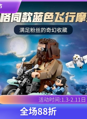 中国积木哈利波特76443海格和哈利的摩托车之旅儿童拼装玩具礼物