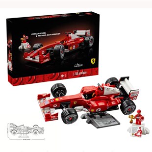 中国积木超级赛车法拉力F1 2004与迈克尔舒马赫11375男孩拼装玩具