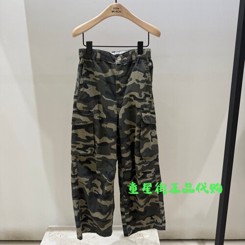littlemoco童装正品26年夏款男女童迷彩牛仔裤长裤KBF2JEN017