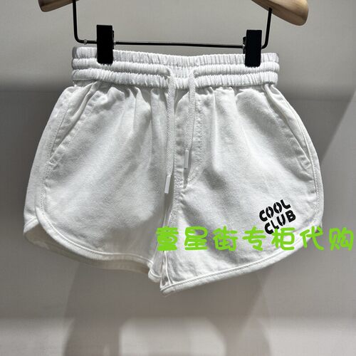 little moco专柜正品25年夏男女童印花牛仔运动短裤KBE2SOT036