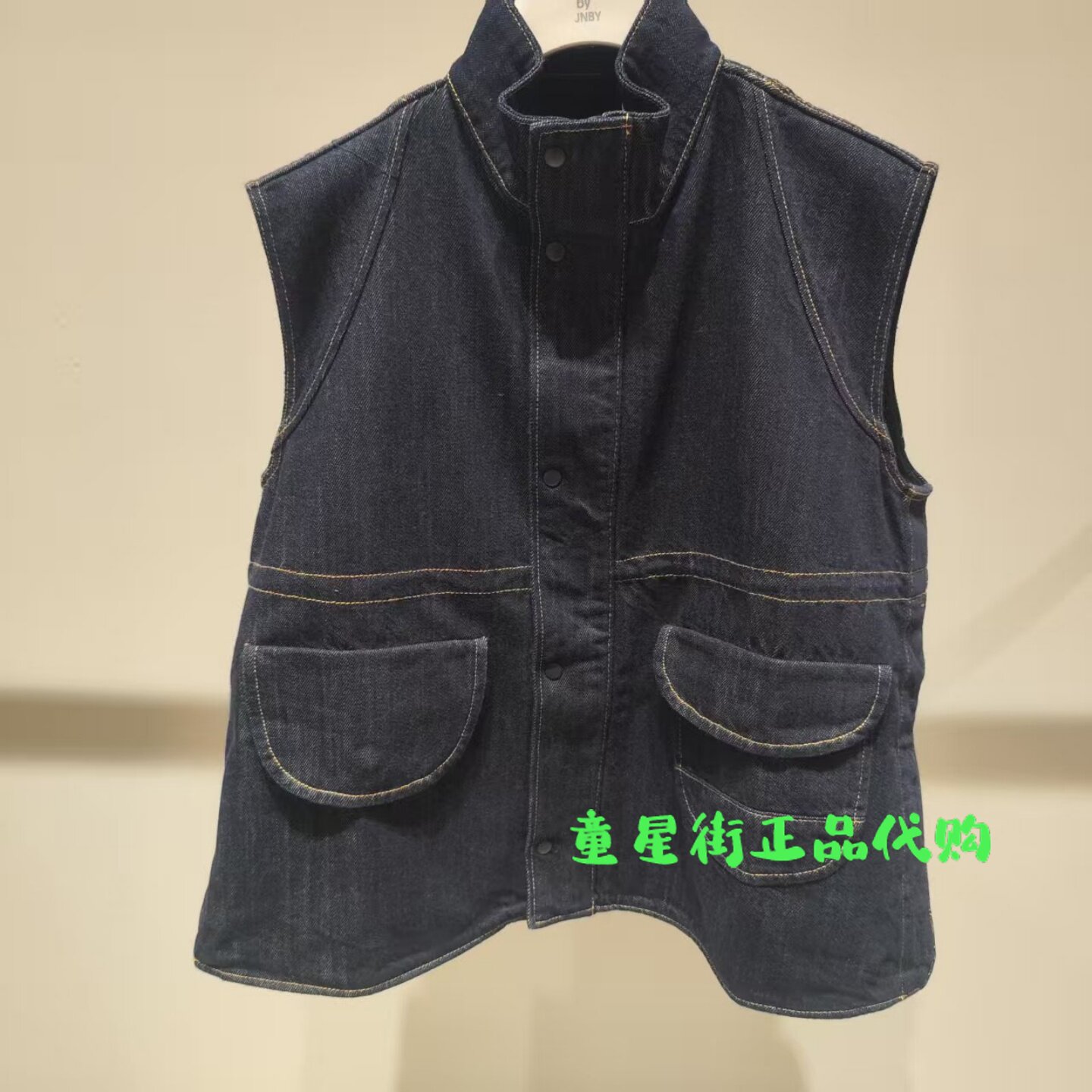小江南童装童装正品26春款男女童立领休闲牛仔马甲1Q2511310