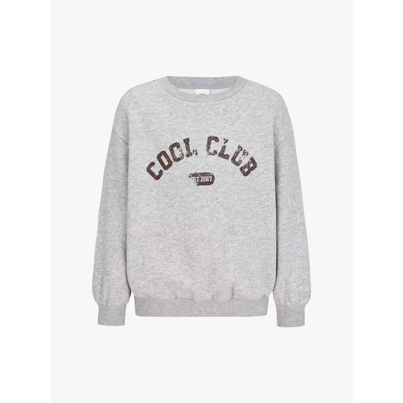 littlemoco专柜正品25年秋男女童舒适圆领套头长袖卫衣KBE3SWS015