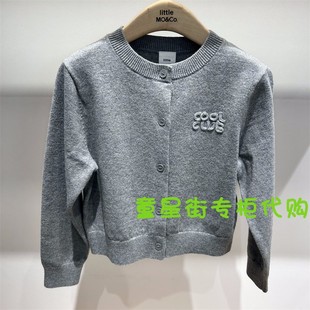 little moco25年春女童毛衣长袖针织开衫外套KBE1CAR015
