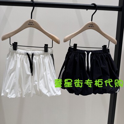 little moco专柜正品25年夏女童休闲花苞短裙半身裙KBE2SKT009