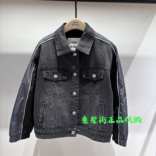 little moco专柜正品26春男女童休闲拼接牛仔夹克外套KBF1COT010
