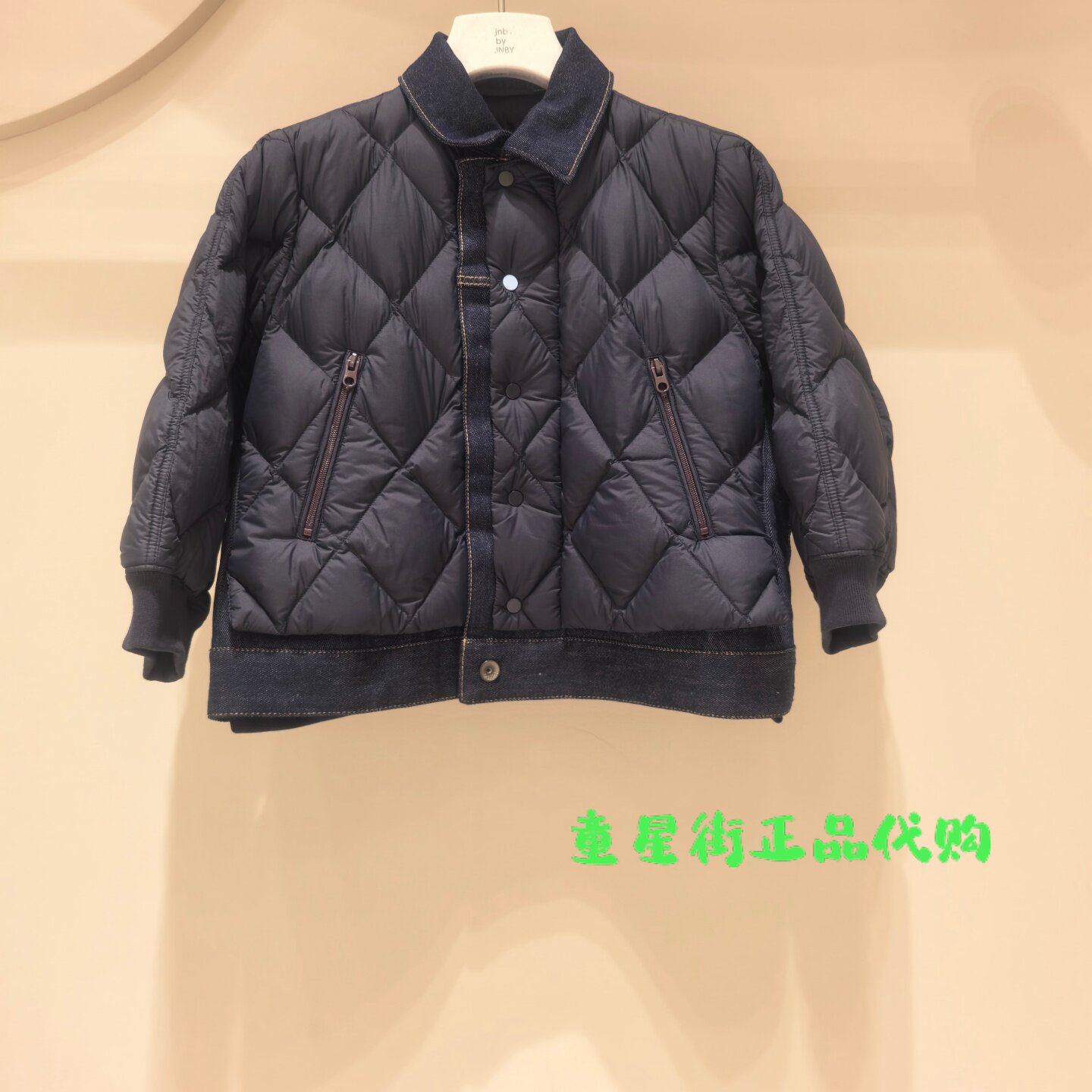 小江南童装国内代购26秋款男女童拼接翻领羽绒衣羽绒服1Q9C13930