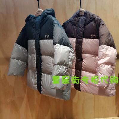 little moco专柜正品24年冬男女童中长款连帽羽绒服外套4EIN029
