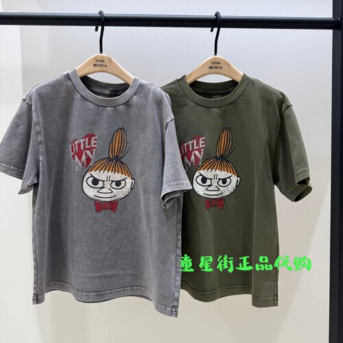 littlemoco国内代购26年夏款联名款休闲复古短袖T恤KBF2TEE052