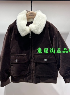 little moco专柜正品25年冬款男女童毛领羽绒服外套KBE4EIN024