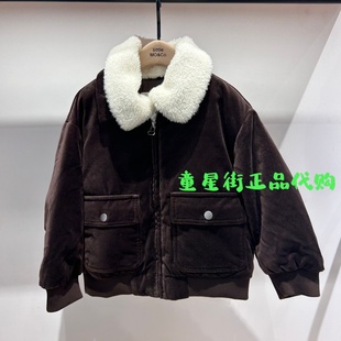 little moco专柜正品25年冬款男女童毛领羽绒服外套KBE4EIN024