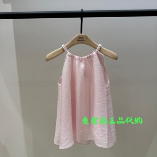 littlemoco童装正品26年夏款女童休闲时尚无袖上衣 KBF2TOP004