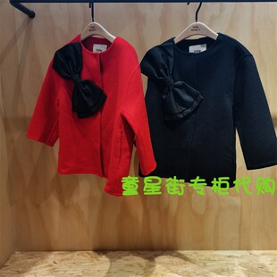 little moco专柜正品24年冬女童立体蝴蝶结大衣外套4OVC004