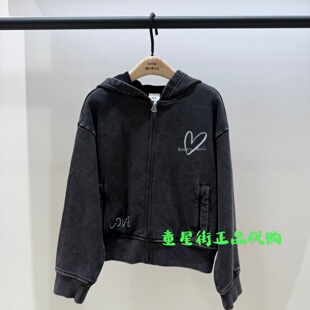 little moco童装26年春款男女童连帽休闲卫衣KB1JKT025