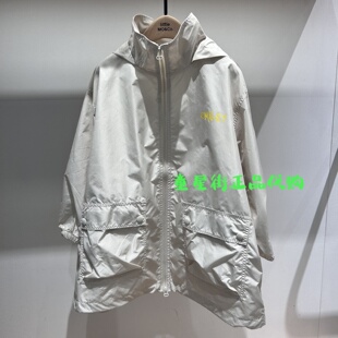 little moco专柜正品25年冬款男女童连帽休闲风衣外套KBE4TRC002