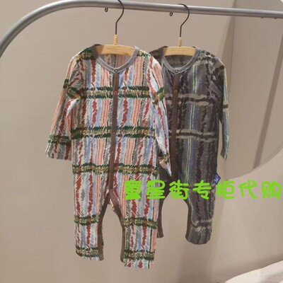 小江南童装国内专柜正品25年秋款婴童圆领长袖连体衣YP8H30500