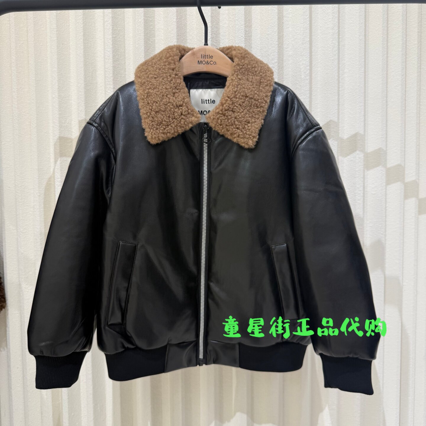 littlemoco国内代购26年冬男女童蛋白皮翻领羽绒衣外套KBF4EINT11